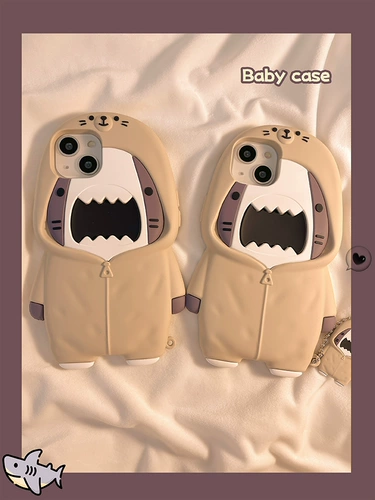 Apple, трехмерная толстовка, совместимая акула, iPhone 14, чехол для телефона, креативный силиконовый iPhone14 Pro, защитный чехол, 14promax, iphone, 13 шт, новая коллекция, 13promax