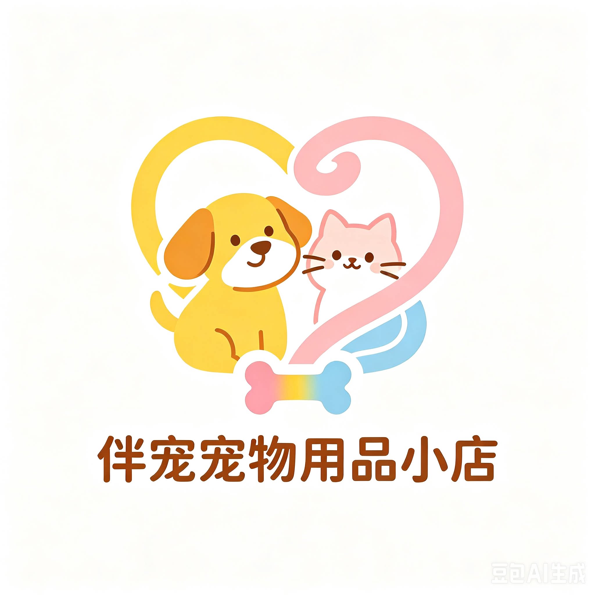 伴宠宠物用品小店的LOGO