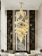 Light Luxury Spiral Staircase Chandelier, Post-Modern Designer Villa Duplex Floor Suspended Art Ballet Wind Chime Lighting Fixtures