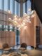 Loft Staircase Long Pendant Light for Open-Plan Duplex Building, Glass Cloud Light for Apartment, Large Villa, High-Ceiling Living Room, Lobby Light