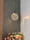 Italian Minimalist Bedroom Bedside Pendant Light, Simple and Luxurious Crystal Floating Ice Foyer Light, High-End Atmosphere Pendant Light