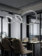 Italian-Style Light Luxury Crystal Violin Dining Room Chandelier, New High-End and Elegant Villa Bar Counter Dining Room Island Ribbon Light