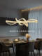 Italian-Style Light Luxury Crystal Dining Room Chandelier, High-End and Elegant Villa Dining Table Island Strip Light, Designer Living Room