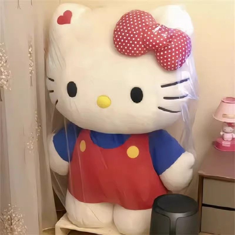 Гигантская кошка Hello kitty, негабаритная плюшевая кукла, спящая большая игрушка-кукла, подарок девочке на день рождения