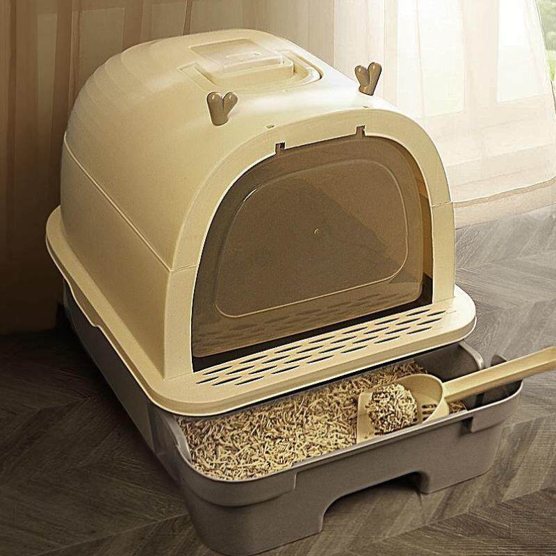 Cat litter box fully enclosed anti-strap sand cat anti-splash cat litter box extra large and oversized toilet kitten supplies