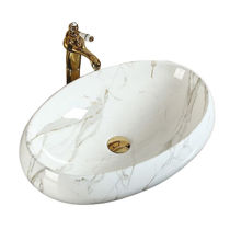 Lanpoetry (LAUTEE) XFZ043 ceramic podium pots European-style washbasin upscale hotel pasta colourful art