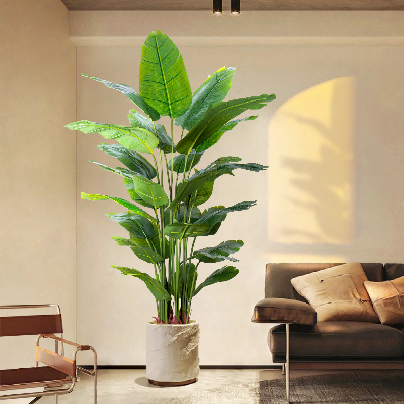 Tiantang bird emulation green planting high-end light extravagant bionic flower living room large indoor potted plant swaying pieces to decorate the tree fake plant-Taobao