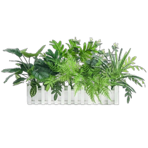 Plante verte simulée aménagement paysager faux radis vert décoration de clôture extérieure ornements plante dintérieur en pot salon fleurs simulées en plastique