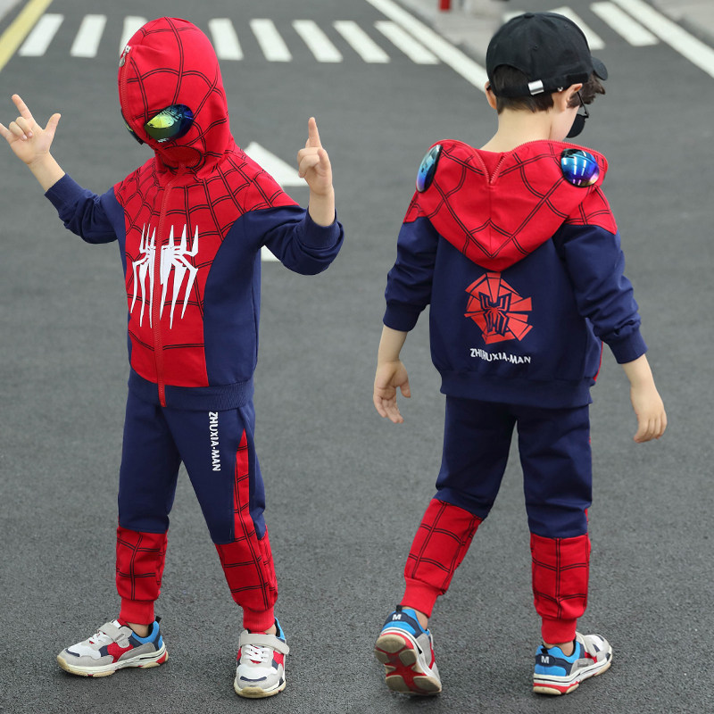 Boys 2022 New Children's Clothing Spring and Autumn Spider-Man Children's Suits Autumn Ultraman Clothes Boys Trend