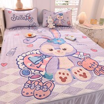 He she loves ice-silk latex cool mat three sets of washable folding summer childrens student dorm room single star Debra empty