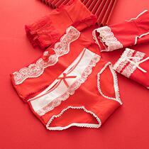 2022 New Ben Year Underwear Lady Great Red Tiger Year Wedding Cotton Stalls Lovely Day Tie Triangle Pants Head Summer