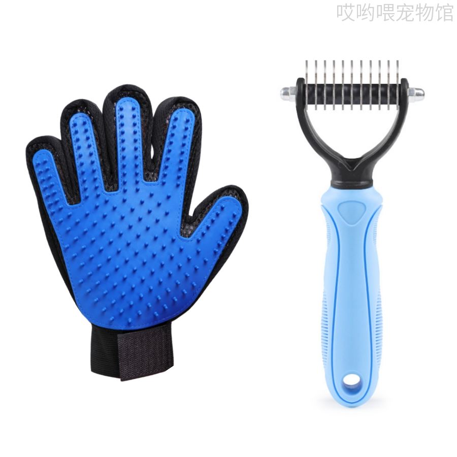 Float combing to hairy dog Practical kitty Pets dog dog remove wool float cleaning hair gloves cat grooming fur fur