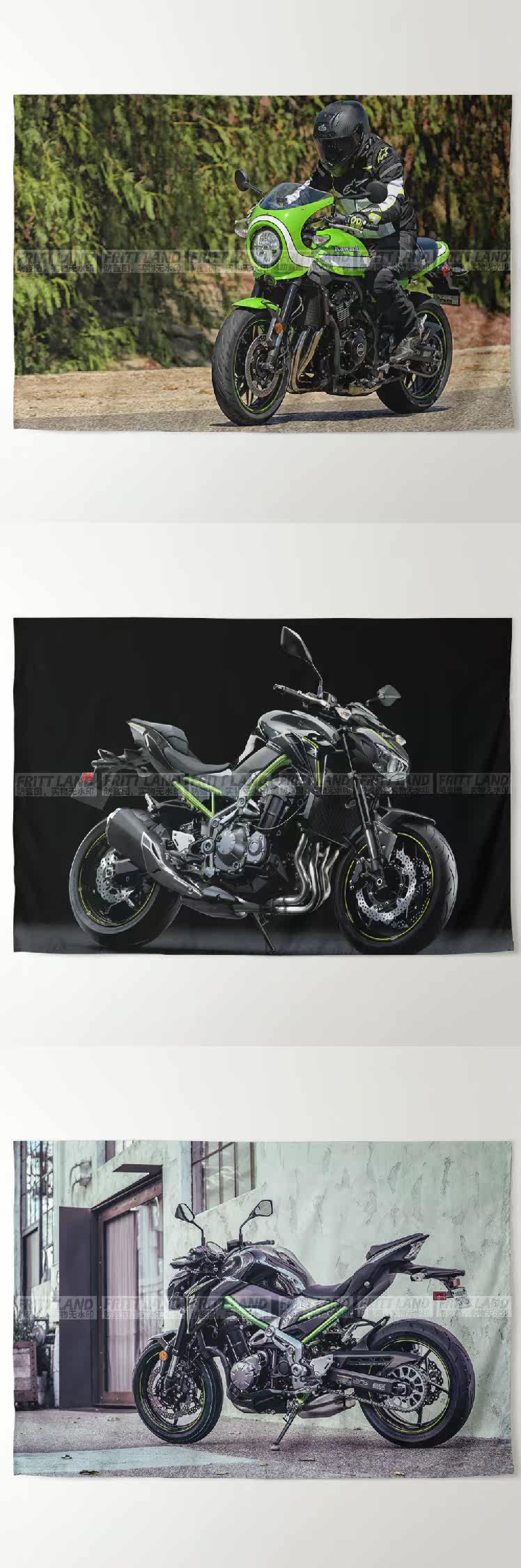 Гобелен 川崎z系列z 400 650 900街车摩托机车车迷周边装饰背景布挂布海报