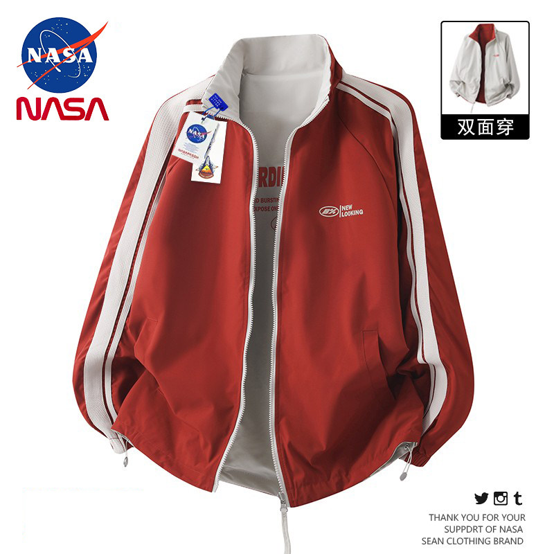 Кобрендовая двусторонняя куртка NASA, мужская весенне-осенняя куртка американского бренда tide, свободная студенческая бейсбольная форма