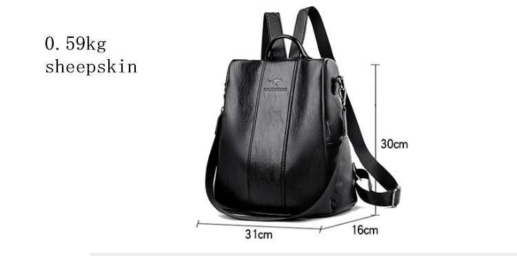 рюкзак anti-theft leather backpack women vintage shoulder bag ladie Other