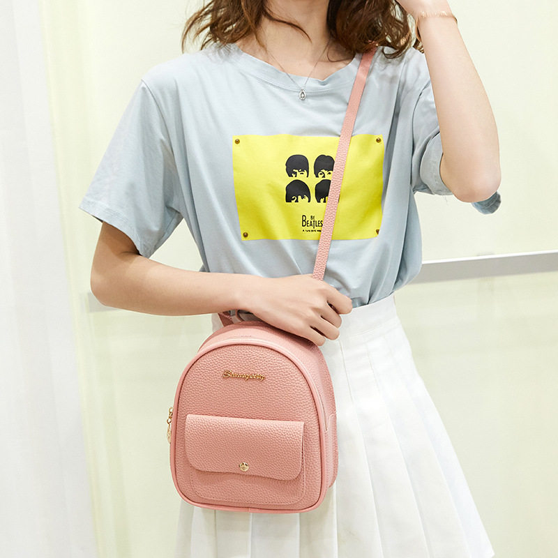 рюкзак None Other Mini Backpack Women PU Leather Shoulder Bag For Teenage Girl