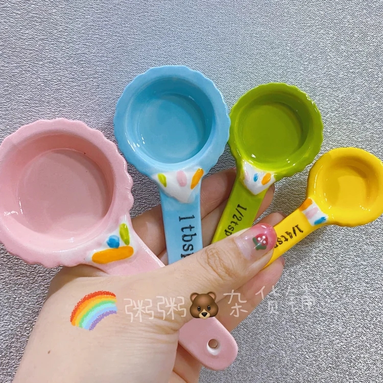 Dessert with Grain Spoon Super high-value hamster flower branch pet with grain companion Ceramic flaws, please don't shoot