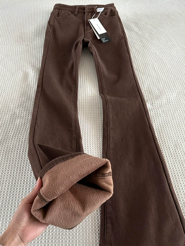 Утепленные черные джинсы, зимние штаны, мегафон, большой размер, по фигуре, для формы тела «груша»