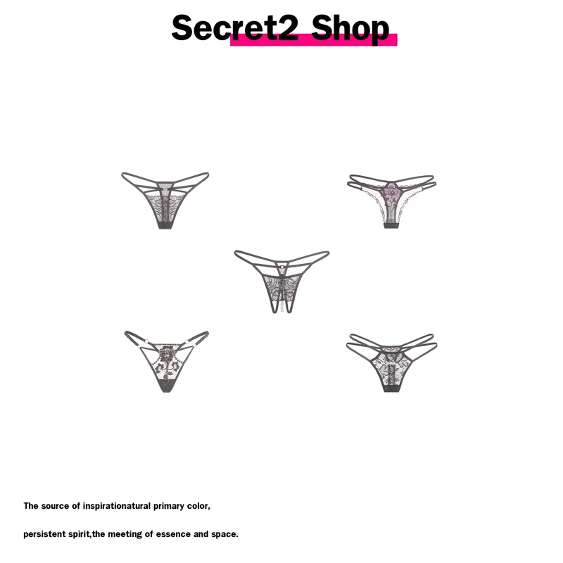 Secret2 Shop Black Sexy Temptation Lace Elegant Temptation Hollow Out Thong Panties for Women 2026 New Style Secret2 Shop Black Sexy Temptation Lace Elegant Temptation Hollow Out Thong Panties for Women 2026 New Style