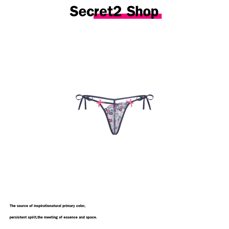 Secret2 Shop French-Style Sexy and Alluring Beautiful Floral Unique and Pretty Bow-Tie Thong Panties Secret2 Shop French-Style Sexy and Alluring Beautiful Floral Unique and Pretty Bow-Tie Thong Panties