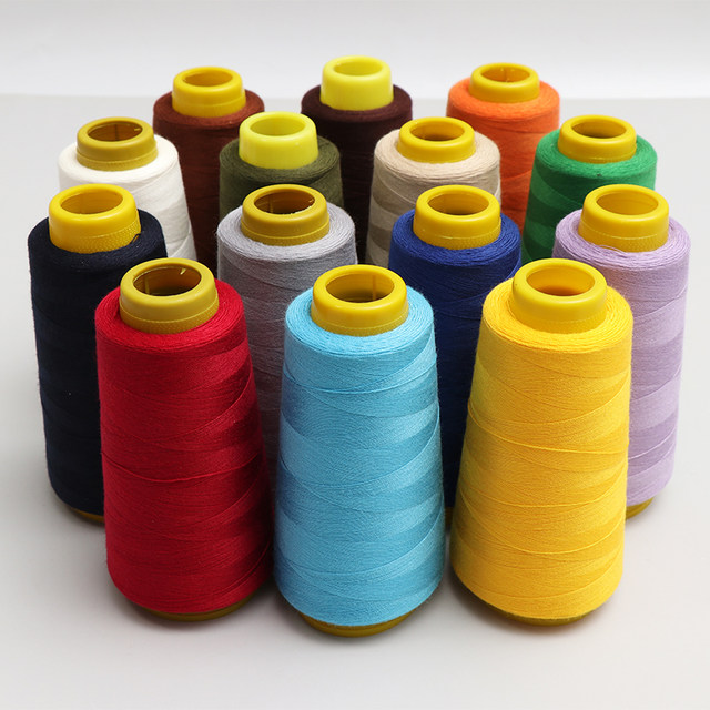 402 ຫຍິບກະທູ້ຮາບພຽງໃນລົດ sewing thread ເຄື່ອງຫຍິບ thread polyester ຄົວເຮືອນມື sewing thread ສີດໍາແລະສີຂາວມື sewing thread ບາງໆ