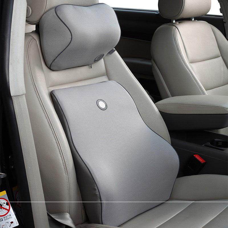 Memory foam car headrest neck pillow waist pillow waist cushion car seat back cushion pillow a pair of lumbar pillow cushion