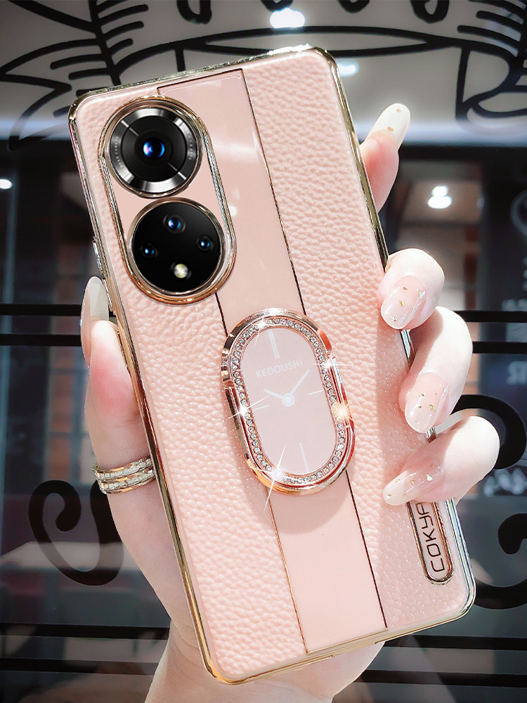 Suitable for glory 50 mobile phone protection shell women Huawei glory 50pro full package anti-fall soft silicone shell glory 50se upscale new mesh red limited edition Tide Card Glory 50pro Advanced sensation Water drill