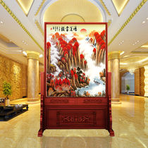 Chinese Solid Wood Screen Living Room Partition Wall Hotel Shelter Company Office Xuanguan Bifacial Hong Transport When Head Seat Screen