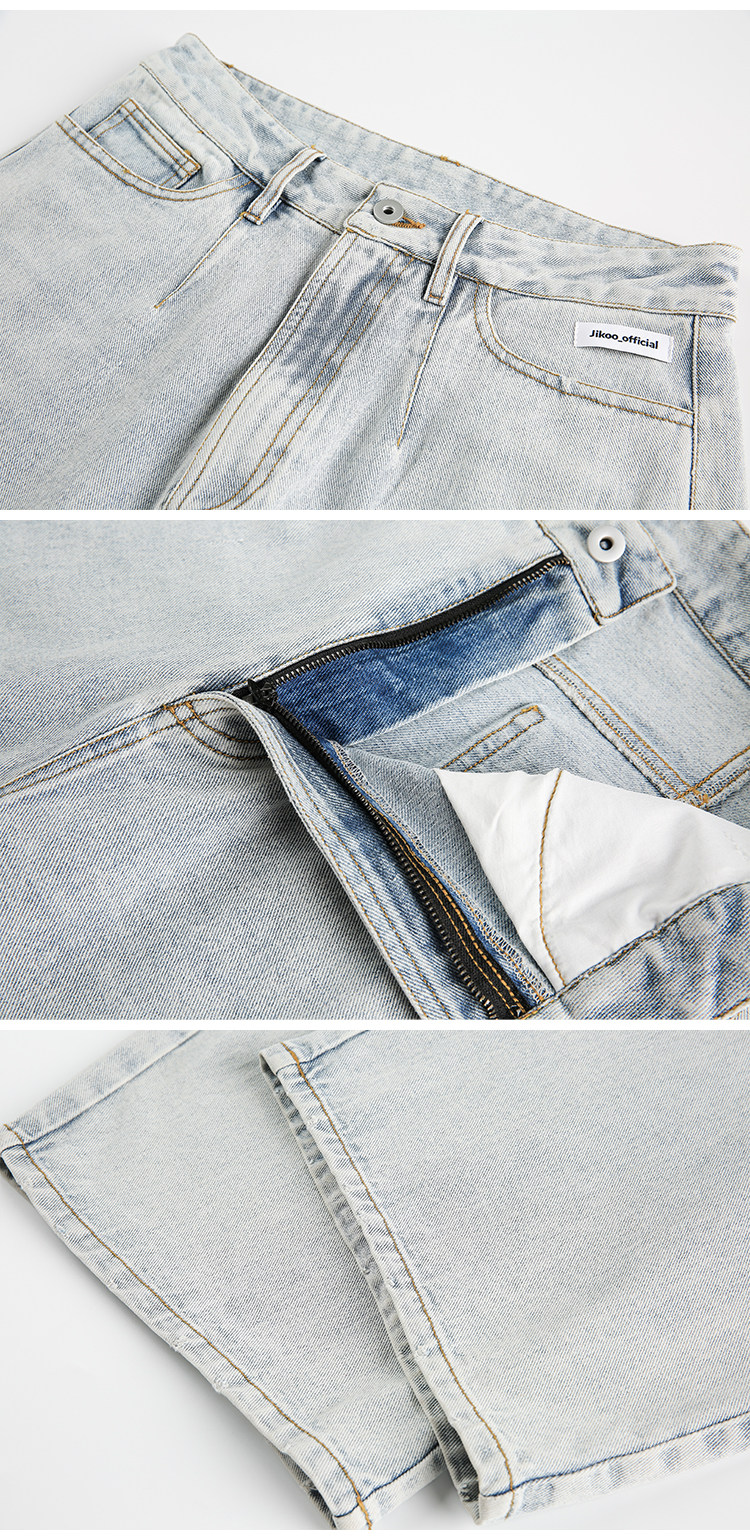 Jeans Female Heavy Worker Hot Stamping Father Doing Old