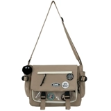 Универсальная брендовая сумка на одно плечо, трендовая вместительная и большая сумка через плечо, подходит для студента, в корейском стиле