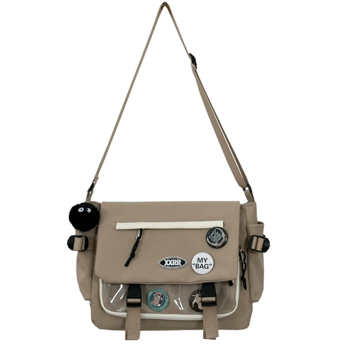 Универсальная брендовая сумка на одно плечо, трендовая вместительная и большая сумка через плечо, подходит для студента, в корейском стиле