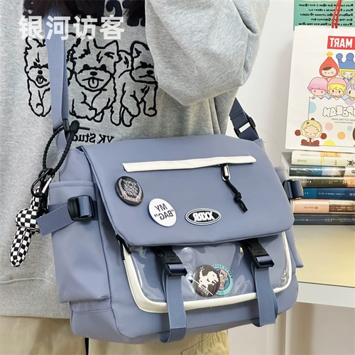 Универсальная брендовая сумка на одно плечо, трендовая вместительная и большая сумка через плечо, подходит для студента, в корейском стиле