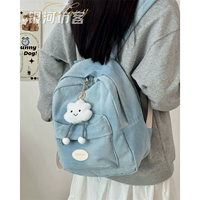 Брендовая сумка через плечо, универсальный джинсовый школьный рюкзак для отдыха, простой и элегантный дизайн, японские и корейские, подходит для студента