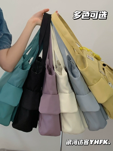 Универсальная вместительная и большая брендовая сумка на одно плечо, Южная Корея, подходит для студента