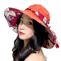 Hat Womens Fisherman Hat Spring and Summer Double-sided Face Covering Sun Protection Sun Shade Japanese Style Big Edge Korean Version Versatility Trendy Fashionable Western Style