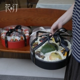 花汀 Новая высококачественная прозрачная круглая подарочная коробка с цветами и фруктами, рождественская мирная фруктовая акриловая оконная цветочная коробка, пустая коробка