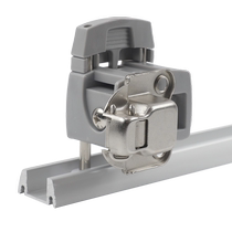 Embedded folding wardrobe door track metal wardrobe left and right sliding door hanging pulley track hardware accessories