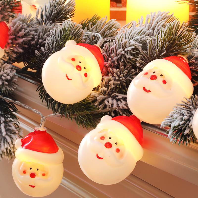 Christmas decoration scene layout Santa Claus jewelry store atmosphere activity pendant led light string small gift