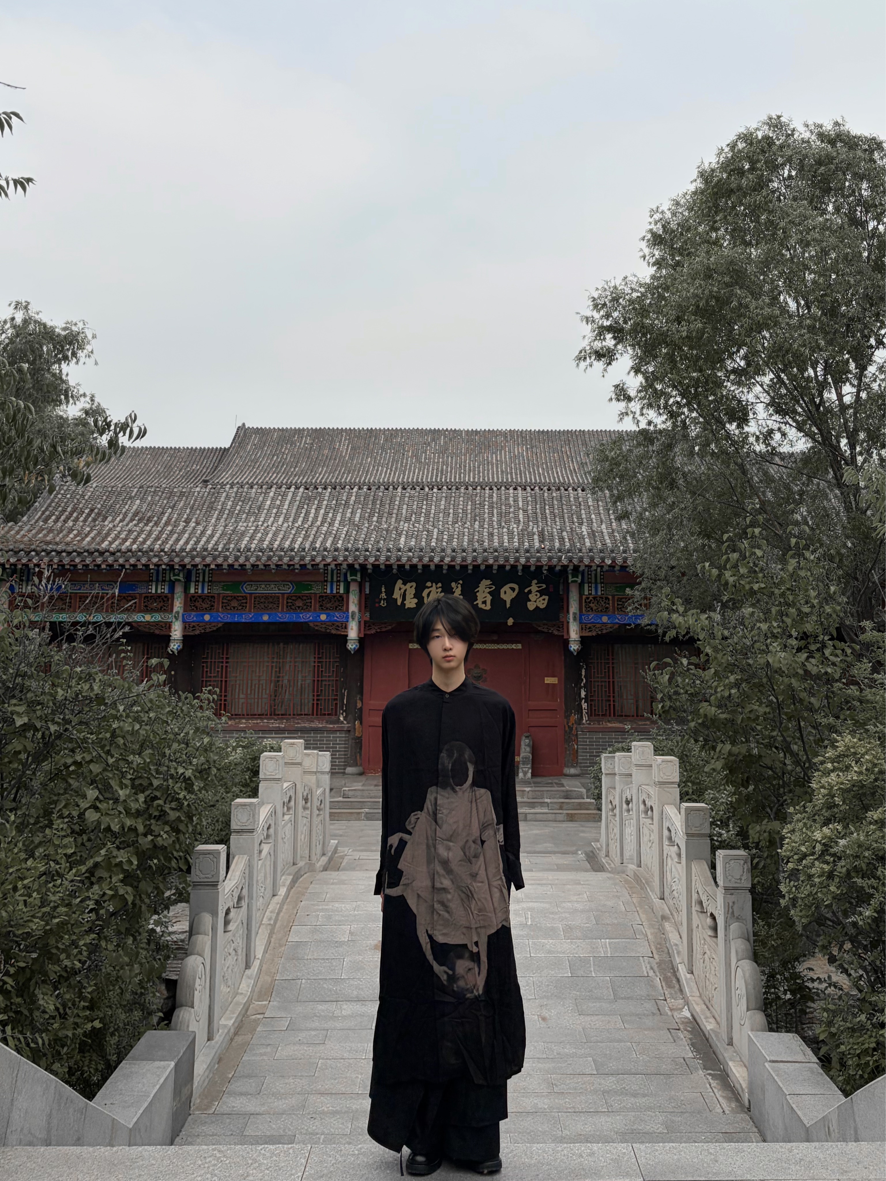 autonomy   Yohji   Yamamoto Dark wind   20ss Minority Sense of design Rayon Long version printing cradle female shirt