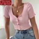 2020summer women stripe short t-shirt blouse ladies t shirts