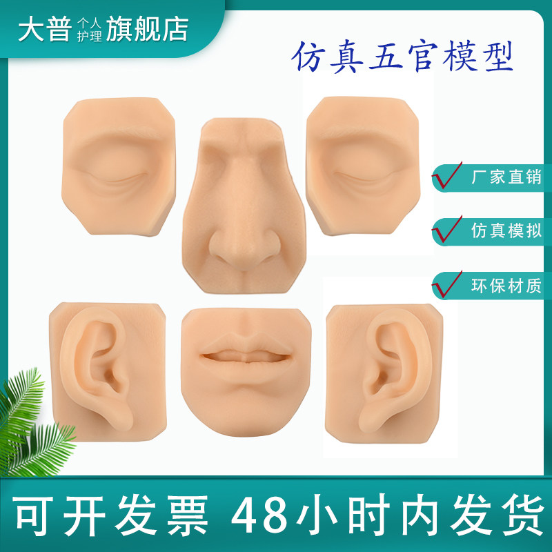 大普（母婴）仿真硅胶人体五官模型眼耳口鼻缝合模块脸皮模型外科