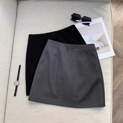 Black Suit Skirt for Women, Summer New Style, Embroidered, Plus Size, High Waist, Hip-Covering, Casual A-Line Pencil Skirt