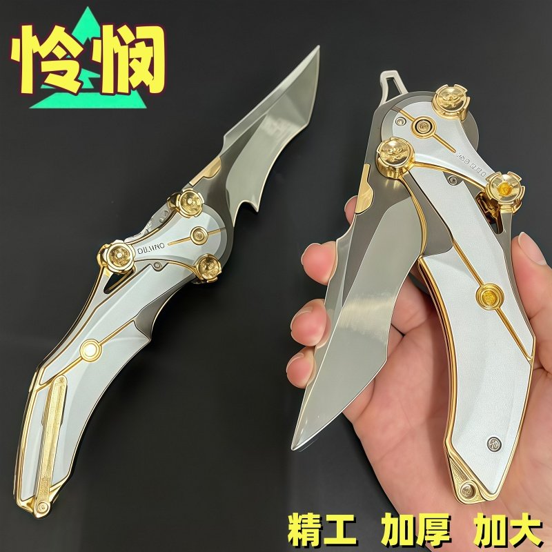 Складной нож Delta Action Blade of Mercy, бензопила Polaris, Ужасы, Тень Спереди, Металлическая модель оружия, игрушка Изображение 1