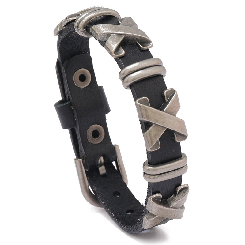 Soulcollision New Jewelry European and American Fashion Simple Punk Style Leather Bracelet