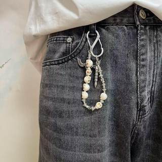 Кулон-крестик из бусин малахита Soul Collision Cleanfit, винтажный брелок-подвеска в виде черепа для сумки