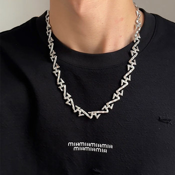 Necklace with a High-Street Men's Design, Niche Z Letter Hip-Hop European and American Accessories, Unique Trendy Simple Fashion High-End Pendant