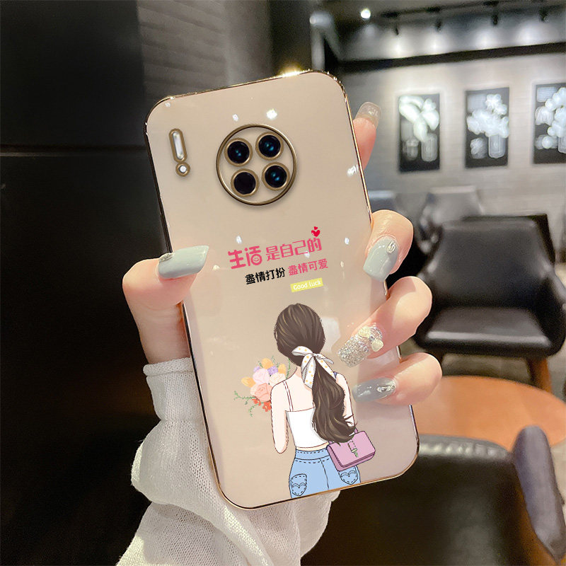 Suitable for Huawei mate30 mobile phone protection shell aloo female section TL10 minimalist TAS-AL00 protective sleeve mete net red new full package anti-fall TAS-AN00 electric