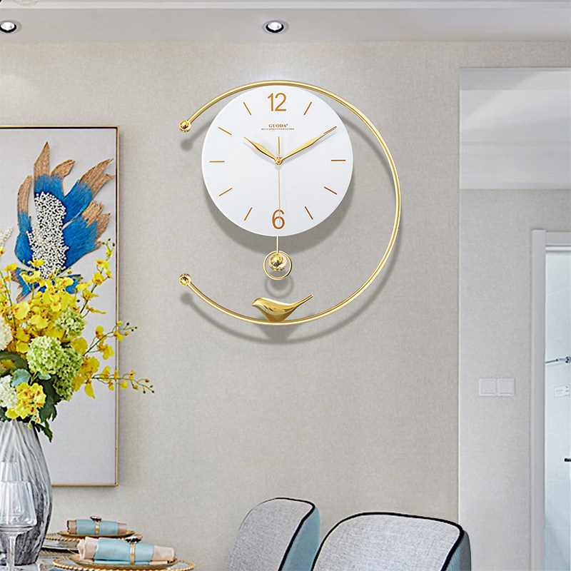 Marble creative living room home wall clock modern minimalist clock decoration clock background wall decoration net red light luxury wall watch