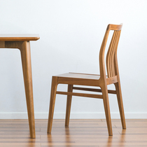Yunfan dining chair] Original Nordic modern pure solid wood book chair handmade Tenon teak teak black walnut View spring wood industry