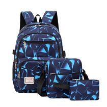 new3 set Big Capacity School Backpack school Kids travel bag